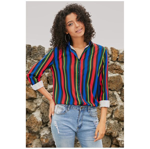 

spring summer full natural striped stripe tee blouse top, White