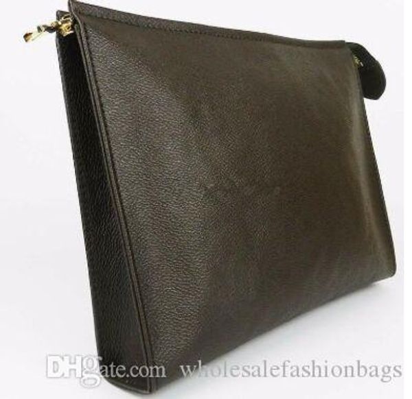 

luxury travel toiletry pouch 26 cm protection makeup zipper bags clutch women genuine leather waterproof cosmetic purse 47542