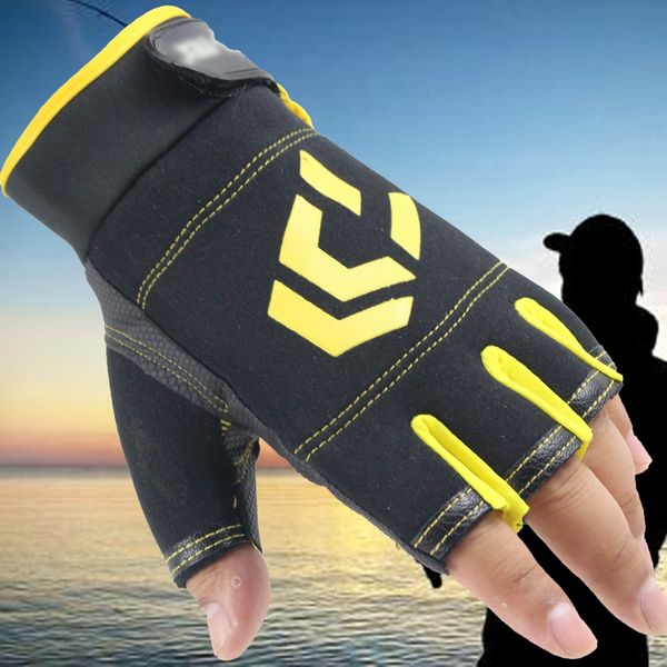 

h2ikw recommended fishing men's winter waterproof windproof dew three-finger and half-finger outdoor sports fitness outdoor sports exer, White