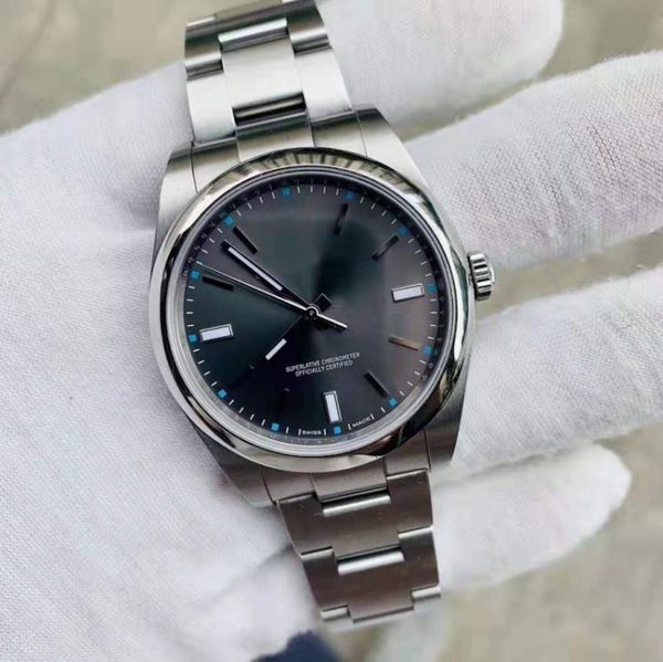 

luxury fashion men's no date 39mm, 114300 self-winding mechanical men's designer watch men's watch watch gift, Slivery;brown