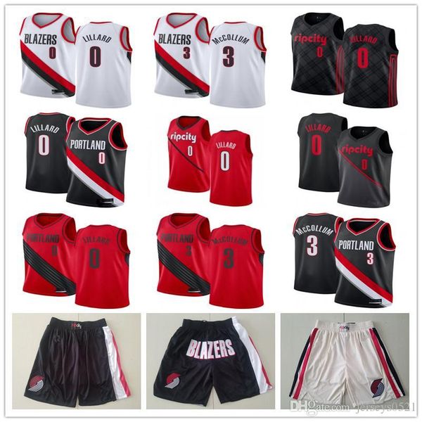 

mens portland. след blazers rembe damian 0 lillard c.j. 3 макколлум клайд 22 drexler 00 баскетбольные шорты баскетбол джерси, Black;red