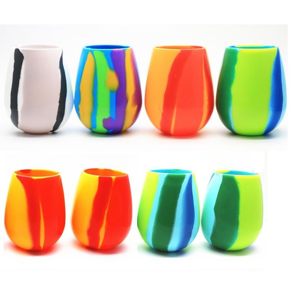 

silicone beer glass cups camouflage collapsible stemless cup drinkware coffee drinking mug wine tumbler gifts 4colors fa2081