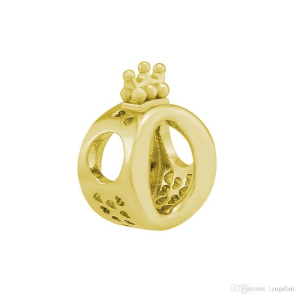 

2018 summer 925 sterling silver jewelry sparkle crown o charm beads fits bracelets necklace for women jewelry making, Bronze;silver
