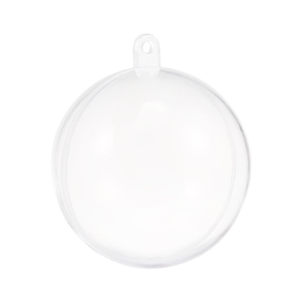 

6cm transparent plastic tress hanging balls decoration baubles 12pcs