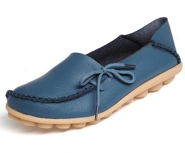 

women's shoes leather non-slip soft bottom women flats casual shoes 1201, Black