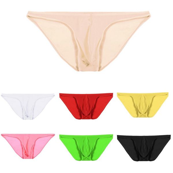 

fashion-men solid elastic waist underwear breathable brief, Black;white
