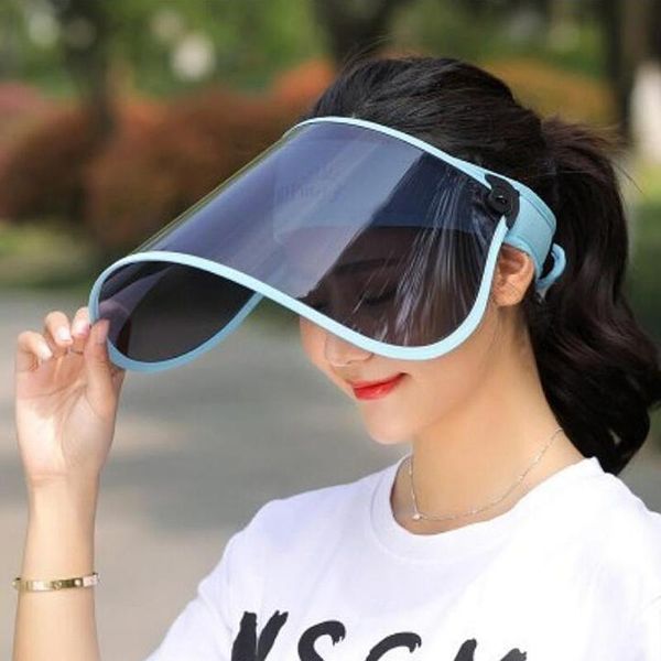 

stylish women's visor hat breathable sports cap saliva droplets shield