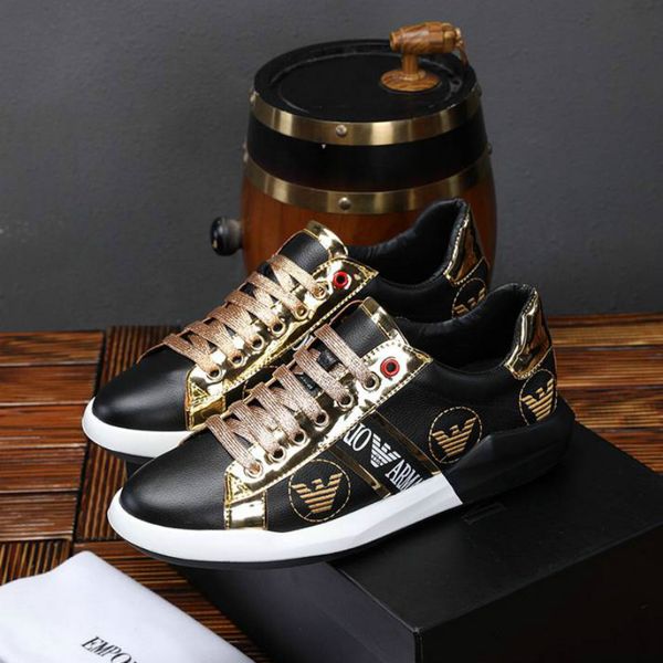 

men's low to help casual shoes handmade shoes european station new men's shoes 38-45 factory direct ing, Red;white