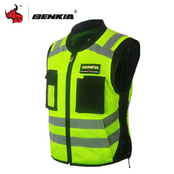 

benkia мотоциклов безопасности светоотражающий одежда мотоцикл отражая гонки защитный жилет видимость безопасности автотранспортных ткани s