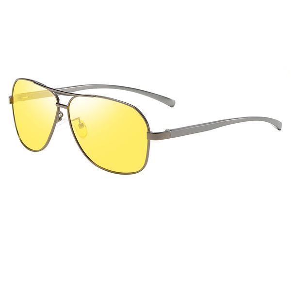 

new men's sunglasses men's brand designer sunglasses men's retro pilot aluminum and magnesium polarized sunglasses glasses ac, White;black