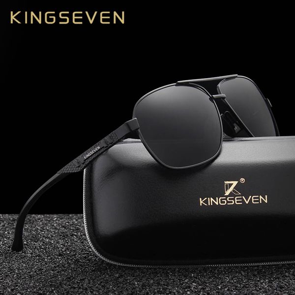 

kingseven new aluminum brand new polarized sunglasses men fashion sun glasses travel driving male eyewear oculos n7188, White;black