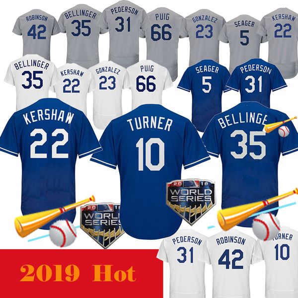 

Dodgers Jersey 22 Clayton Kershaw 10 Justin Turner 3 Chris Taylor 5 Corey Seager 23 Adrian Gonzalez 14 Enrique Hernandez Elite
