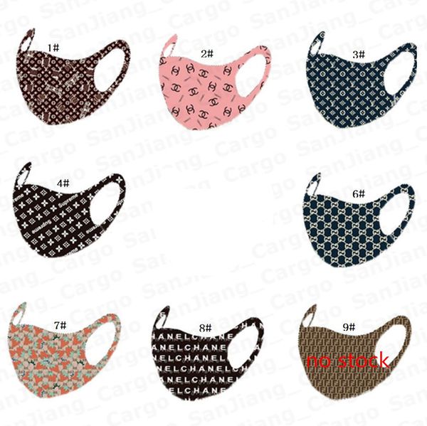 

Маски для лица весна лето дизайнерские моющиеся маски роскошные солнцезащитные пылезащитные Велоспорт Спорт крышка рта дышащие маски для мужчин женщин E4301