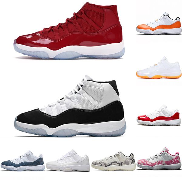 

11s mens womens basketball shoes xi concord 45 jumpman bred gs heiress gym red prom night cap and gown sports sneakers