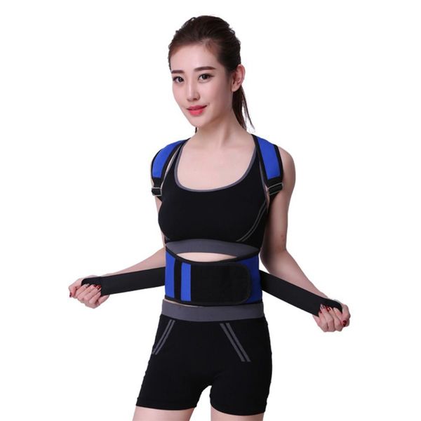 

waist support back shoulder posture corrector spine corset soft correction belt elastic, Black;gray