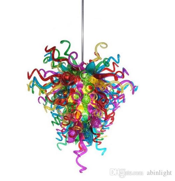 

artistic lamps multi color blown glass chandelier light style home decor modernm pendant light