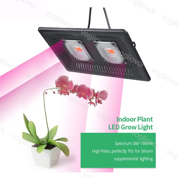 

100w full spectrum led grow light 3000k 6000k waterproof ip67 cob grow led lamp for plant indoor outdoor hydroponic greenhouse lighting dhl