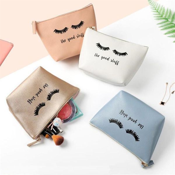 

new fashion 4 colors eyelash shape pu cosmetic bag travel bag washing toiletry beaut kit make up case organizer storage pouch