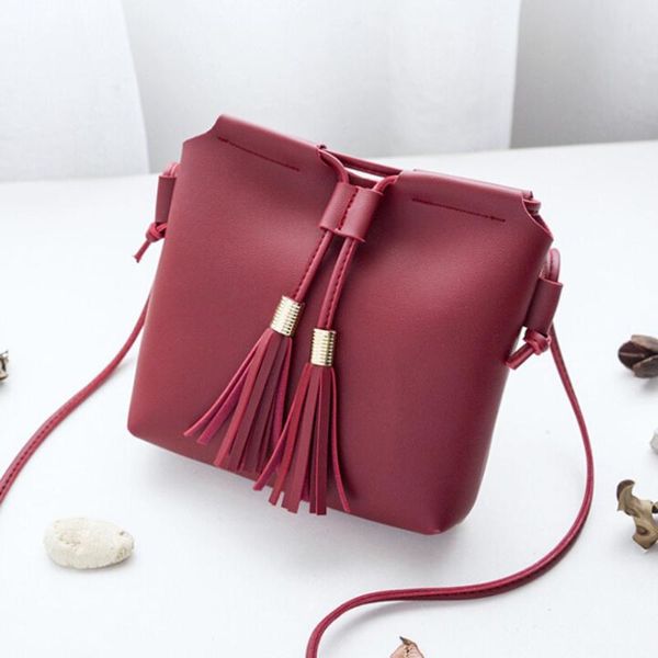 

womens shoulder bag women black red crossbody leisure faux leather tassel shoulder bag bags handbags women bags