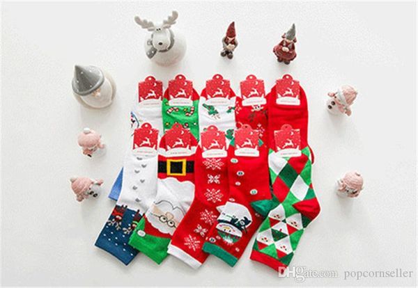 

рождество тематические животные печати чулки модные женские милые носки трубки женские дизайнерские носки дамы осень зима, Black;white