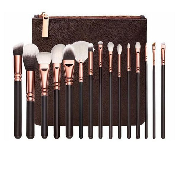 

brand new makeup brushes 15 pieces makeup brush set professional 3 colors epacket gift