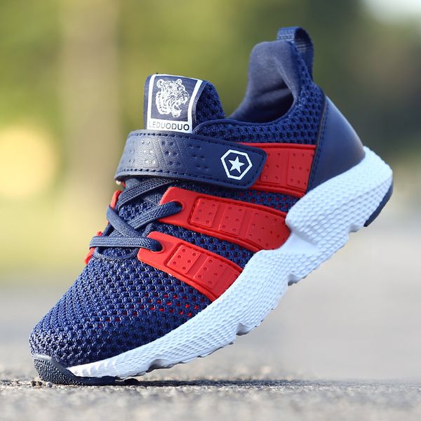 

2020summer детская обувь дышащая повседневная обувь мальчик нескользящие дети кроссовки легкий boy спорт тенис infantil menino размер 28-39, Black;red