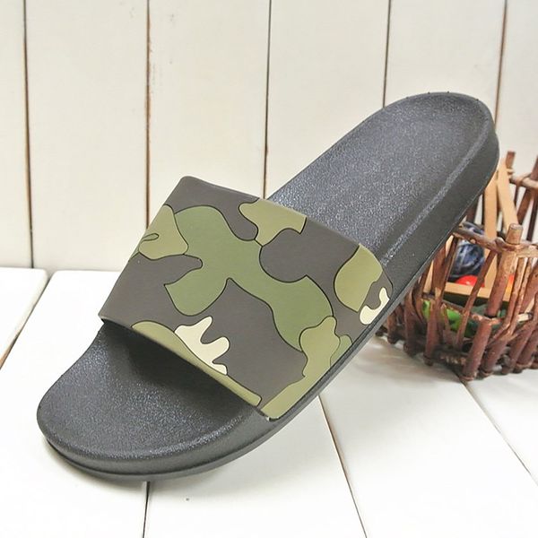 

man's shoes pvc sole rubber slippers indoor mixed colors comfortable mans footwear fashion camouflage shoes male chaussure homme, Black