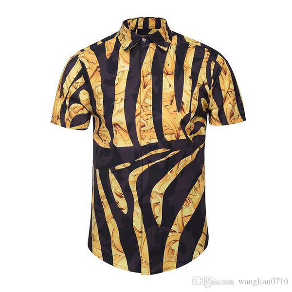 

brand new autumn retro colour printing short sleeve man casual business men shirt dress slim fit cotton shirt men's shirts, White;black