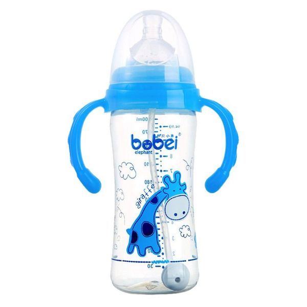 

300ml baby milk bottle with handle bpa baby accessory feeding drinking bottle cup for infant toddler children