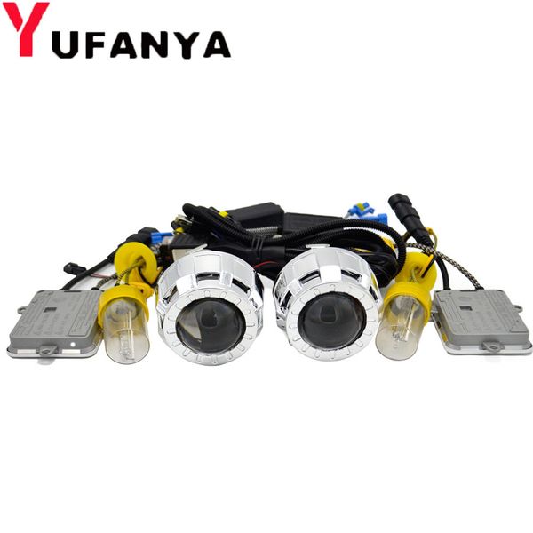 

2.0 inch bi xenon projector lens with shrouds mask 55w fast xenon kit for h1 h4 h7 car motorcycle headlight retrofit