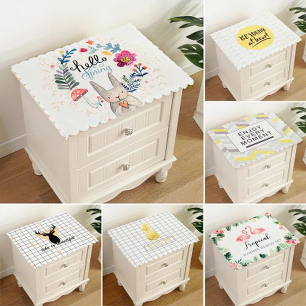 

bedside table cover cloth nordic simple cloth microwave oven dust cover bedside dust towel refrigerator pad
