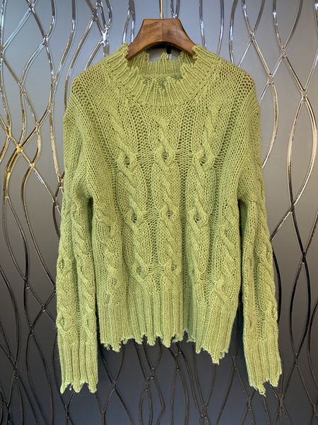 

2019 early autumn new woman irregular decorative neck hollow knitted long-sleeved pure-color sweater knitted shirt 908, White;black