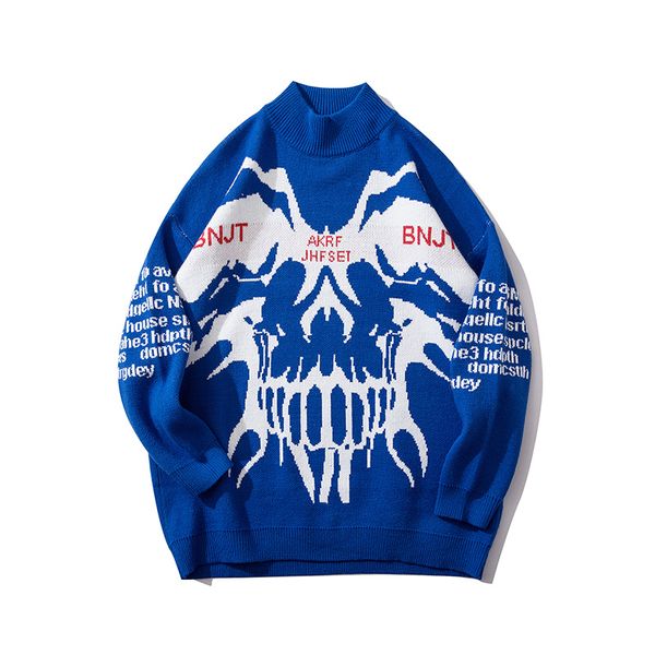 

skull sweater hip hop 2019 new men, White;black