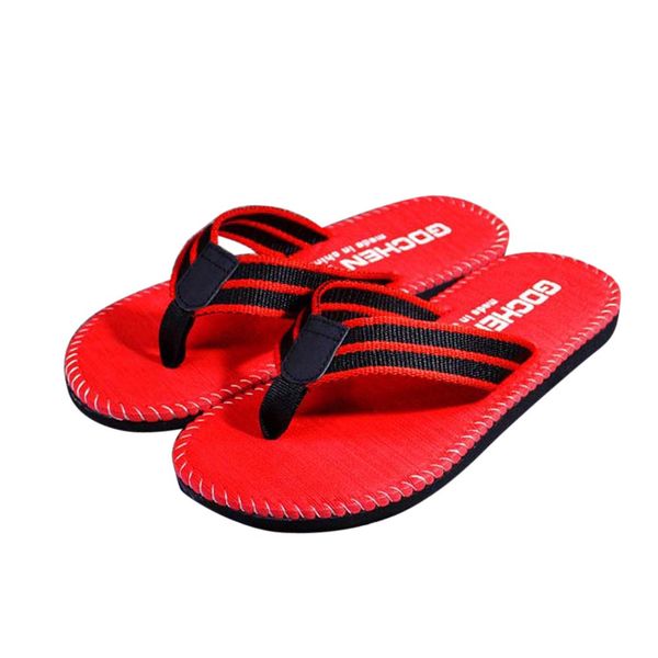 

2019 new men summer stripe flip flops shoes sandals male slipper flip-flops open toe casual sandals comfort shoes @9, Black