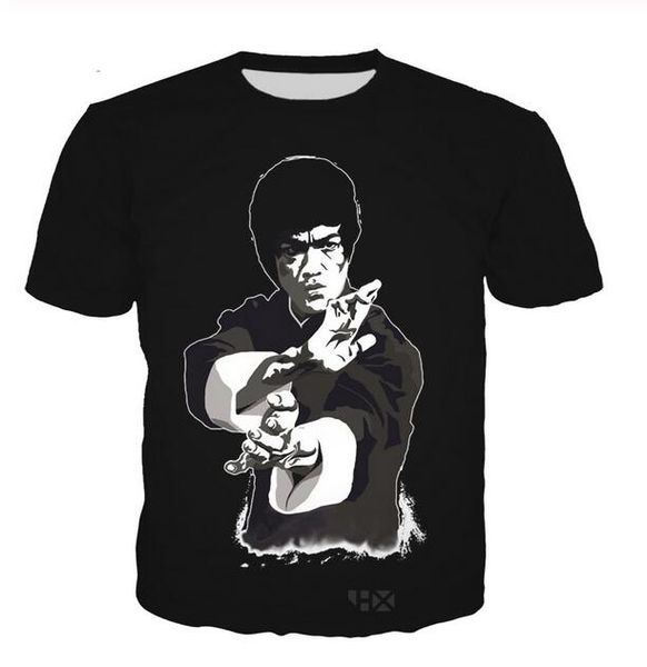 

shiny t shirt men/women 3d green black t-shirt martial arts bruce lee printed streetwear men short sleeves tshirt tees xdx087, White;black