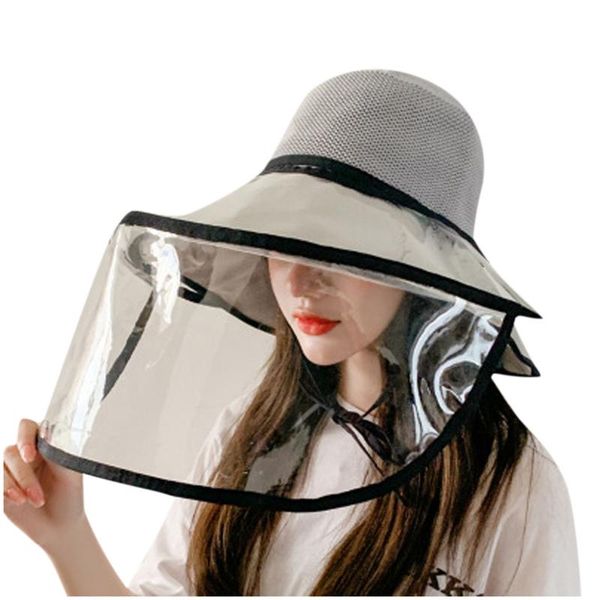 

anti-fog bucket hat women men summer anti-spitting protective fisherman's hat wide anti-uv sunhats fishing cap casquette #15
