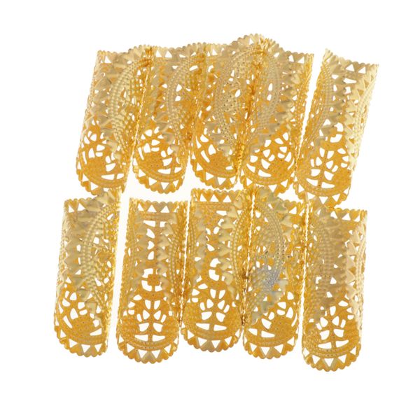

10x tubes hollowed-out hair braids clips rings earrings pendants