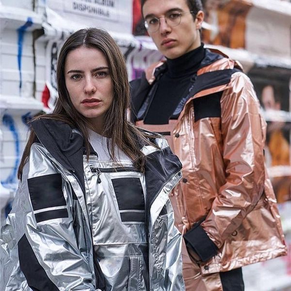 

supreme box logo металлическая горная куртка мужчины женщины куртка водонепроницаемый ветрозащитный повседневная свободное пальто уличная од, Black;brown