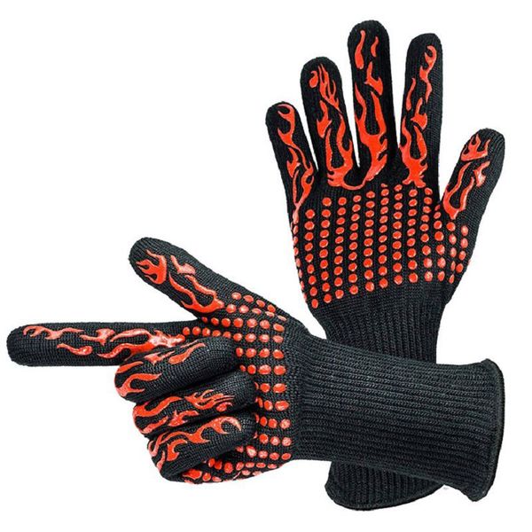 

centigrade extreme heat resistant thick silicone cooking baking barbecue oven gloves dish washing bbq grill mittens kitchen accessories