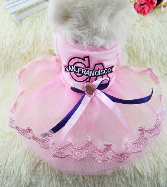 

собака одежда юбка принт ca pet платье юбка pet dress одежда мода популярные розовый синий зоотоваров творческий прекрасная одежда адрес соб