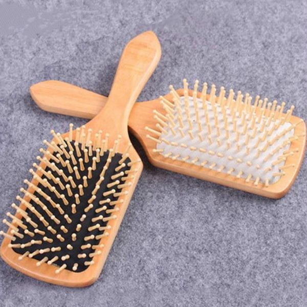 

1 comb hair care brush massage wooden spa massage comb 2 color antistatic hair comb massage head promote blood circulation, Silver