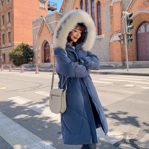 

fund 2019 cotton-padded jacket east gate down cotton-padded clothes winter jacket thickening loose coat tide, Black