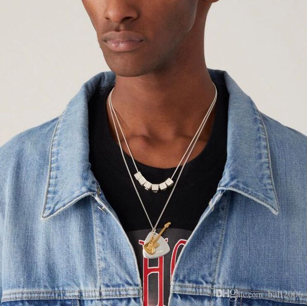 

ambush guitar slice pendant 925 sterling silver fashion personality necklace for men and women