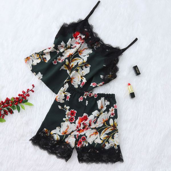 

pijama летние женщины зеленый пижамы атласные печатных слинг пижамы женское белье женские сексуальные кружева пижамы нижнее белье наборы fem, Blue;gray