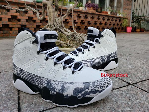 

jumpman 9 iv 9s black white snakeskin mens basketball shoes for sports sneakers men shoes athletic mens trainers size 7-13