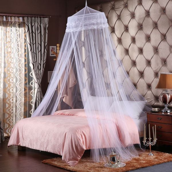 

summer new romantic pink round mosquito lace net for baby hung dome bed dome tents baby adults ceiling hanging for home decor