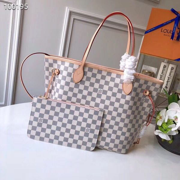 

Luxury brand lv tote loui vuitton original never full cowhide leather handbag color leather hopping bag never ingle houlder bag