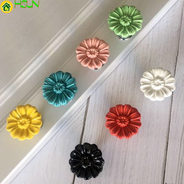 2019 Cute Starfish Flower Butterfly Ceramic Knobs Dresser