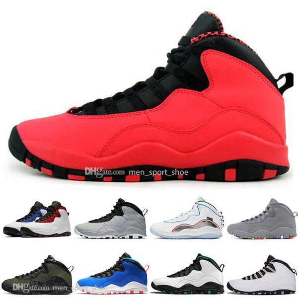 

2020 fashion white silver wings jumpman 10 10s mens basketball shoes super bowl tinker blue fire red mens designer trainers sneakers