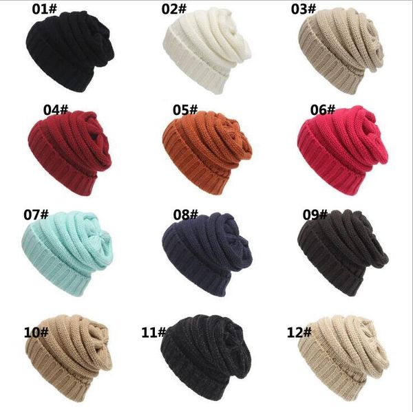 

fashion woman beanie hat 12 colors winter warm knitted hat outdoor female skullies crochet ski cap, Yellow